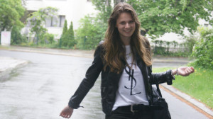 soaked with rain