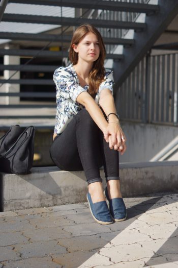 Orchids and black jeans