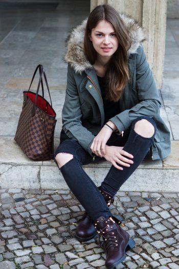 Red Zipper Parka