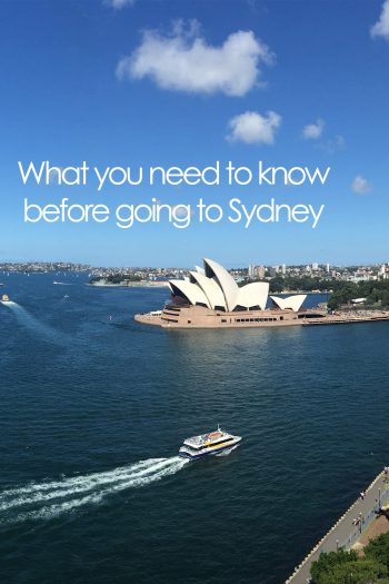 What you need to know before going to Sydney