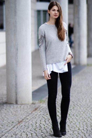 Pullover mit Ketten