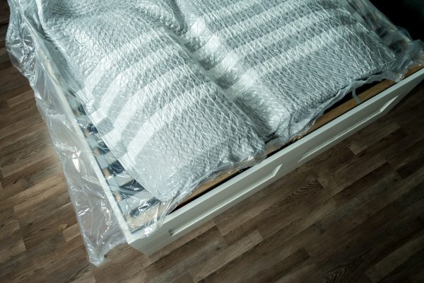 unpacking a Leesa mattress