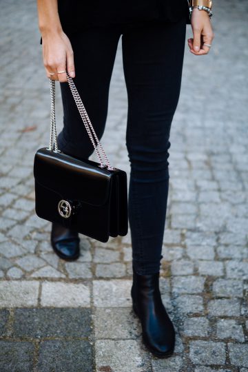 schwarze Gucci Tasche