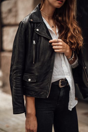 Wie trägt man eine Lederjacke