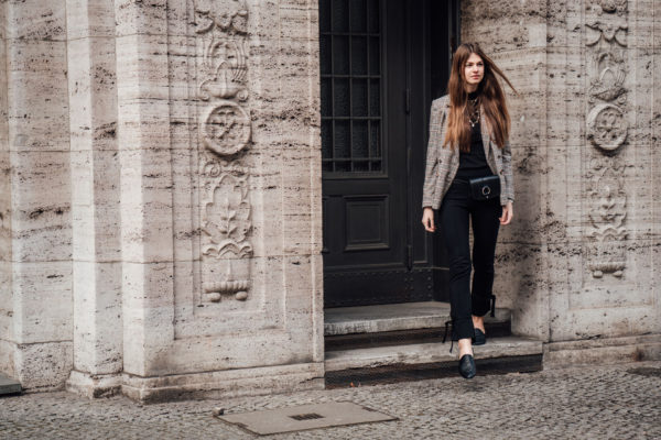 Blazer kombiniert mit Leggings