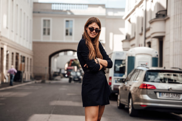 Blazer als Kleid tragen