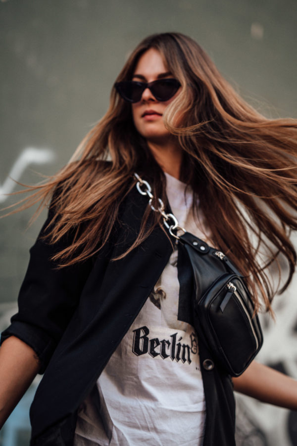 schwarze Sonnenbrille