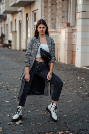 weiÃe Dr Martens mit Plattform Sohle
