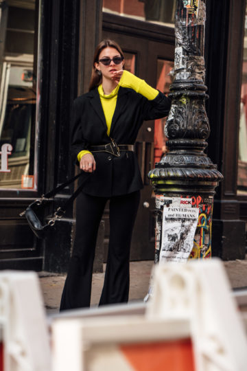 Blazer mit Gürtel