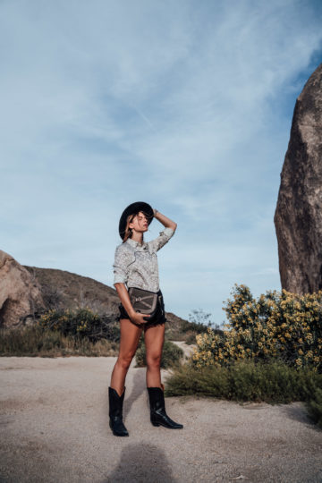 schwarze Cowboy Boots
