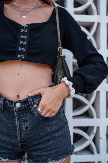 Crop Top mit langen Ãrmeln
