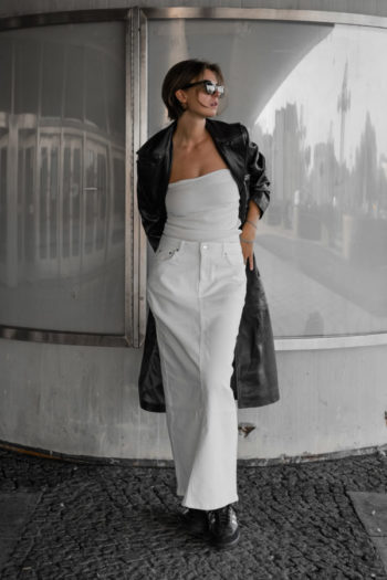 White Skirt Season 2.0: So stylt ihr minimalistische Sommerlooks mit weißem Maxi- und Midi-Rock